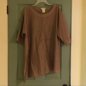 Taupe asymmetrical tunic